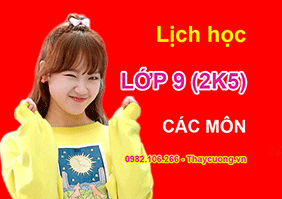 ✅ LỊCH HỌC LỚP 9 (HS SINH 2k5 , NĂM HỌC 2019-2020) THI VÀO 10 THÁNG 5,6/2020